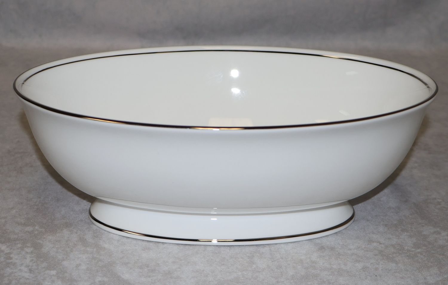Lenox Federal Platinum 9 Lenox Federal Platinum 9" Oval Footed Vegetable Serving Bowl Fine Bone China, USA