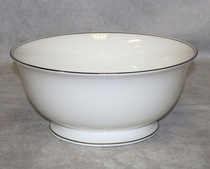 Lenox Federal Platinum 8" Round Footed Vegetable Serving Bowl Fine Bone China