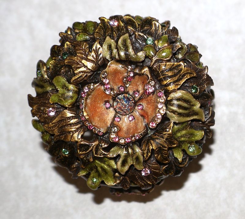 Jay Strongwater Jeweled Flower Candle Topper Holder with Swarovski Crystal &amp; Enamel