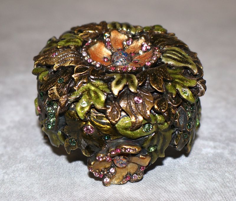 Jay Strongwater Jeweled Flower Candle Topper Holder with Swarovski Crystal &amp; Enamel