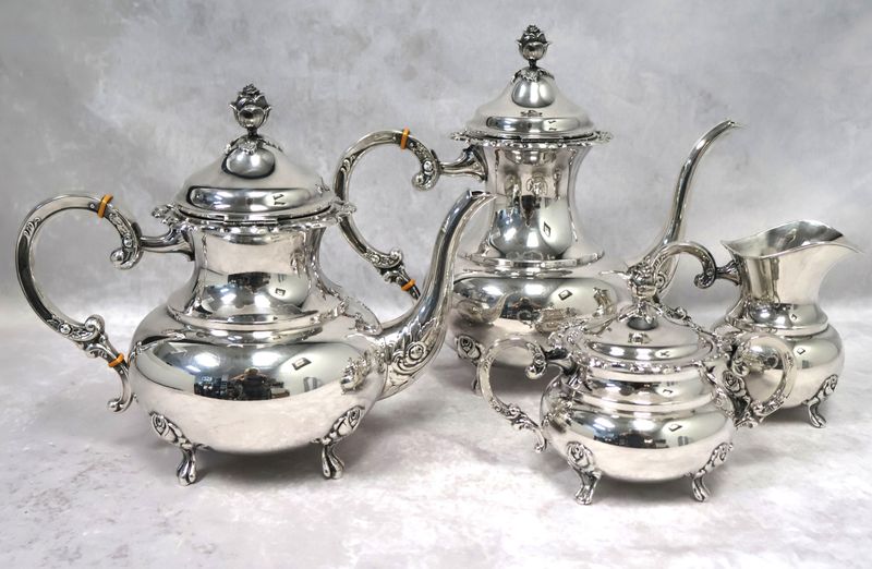 Eugen Ferner German Sterling Silver Coffee &amp; Tea Service 1969 | 4-Piece Set