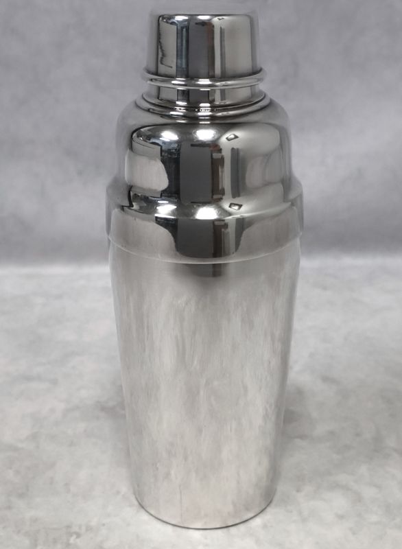 Christofle French Silver Plate Cocktail Martini Shaker with Strainer | 8.5”