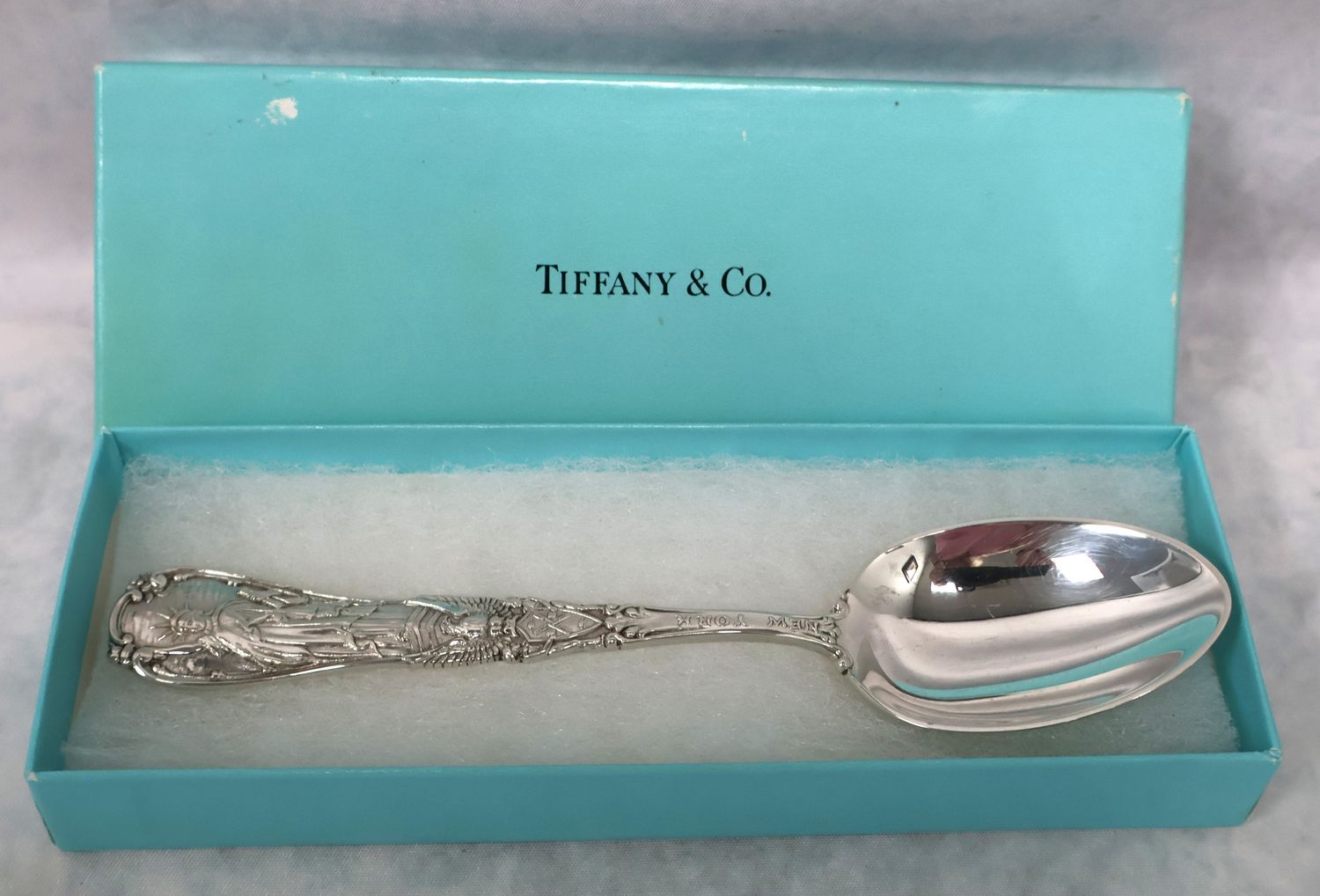 Tiffany &amp; Co. Statue of Liberty New York Sterling Silver Souvenir Spoon | Original Box