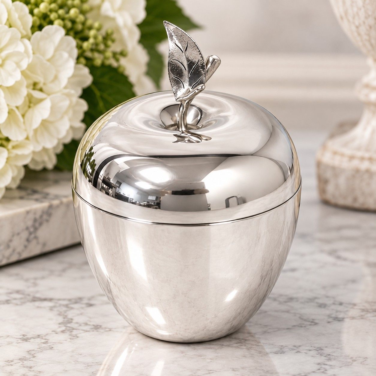 Tiffany &amp; Co. Sterling Silver Apple Trinket Jewelry Box #23748 No Mono | 4 1/2"