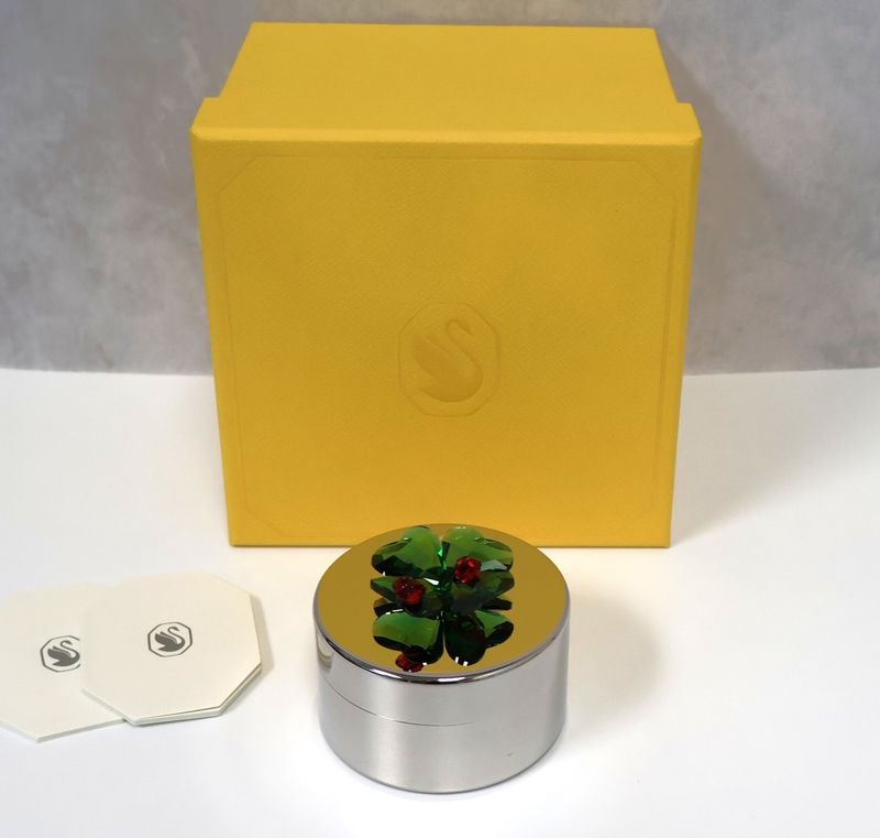 Swarovski Crystal Idyllia Clover &amp; Ladybug Decorative Box 5692961 | Original Box