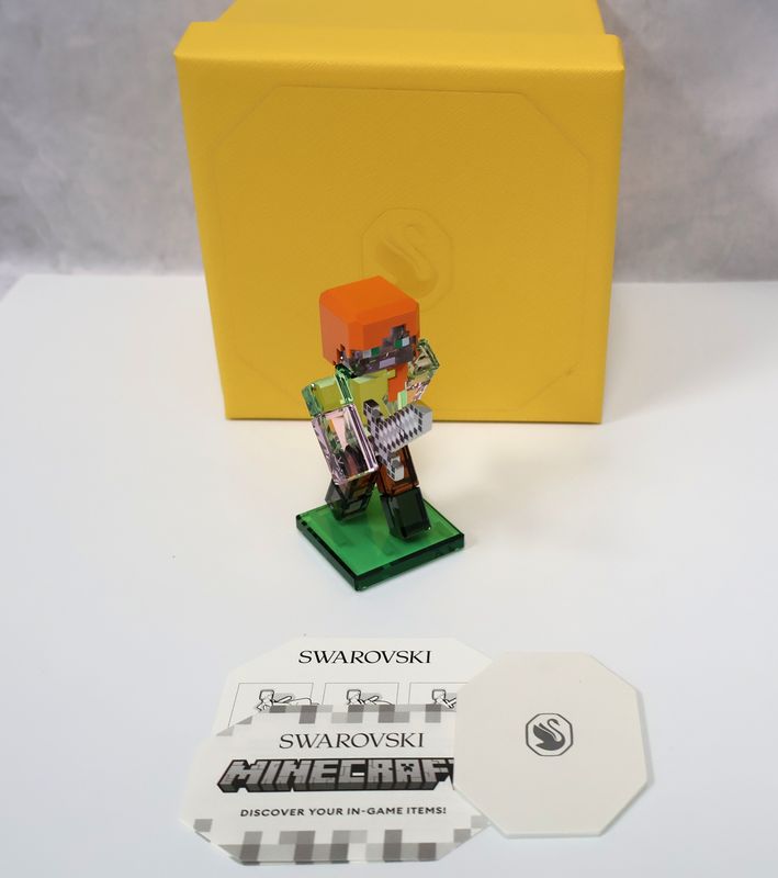 Swarovski Crystal Minecraft Alex Figurine 5701271 | Original Box