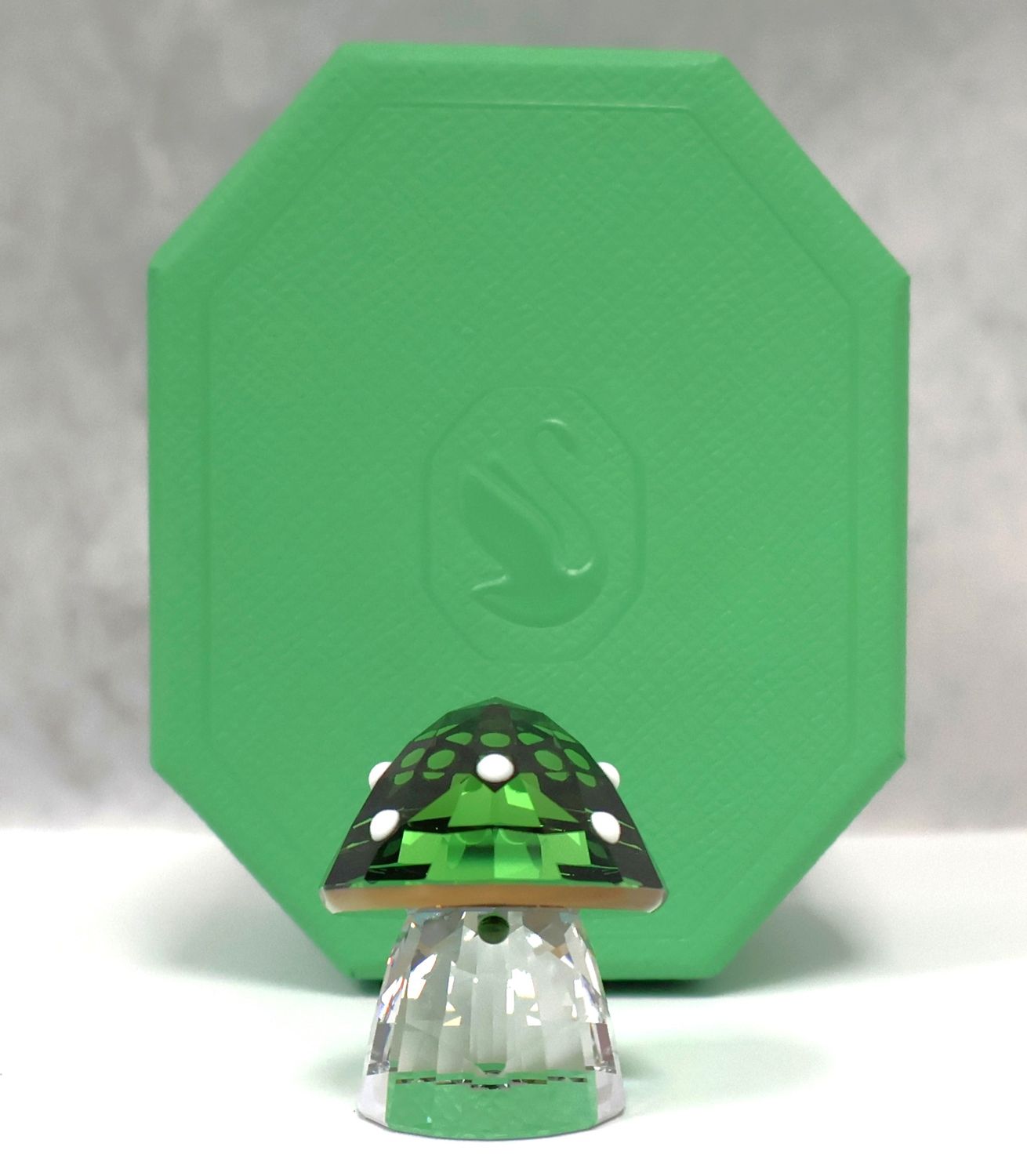 Swarovski Crystal Holiday Cheers Green Mushroom Figurine 5627098 | Original Box