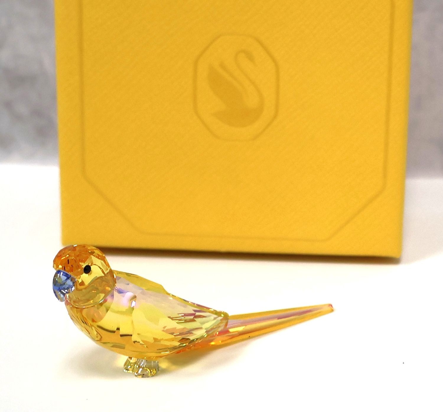 Swarovski Crystal Jungle Beats Yellow Parakeet Lechee Figurine 5619217 | Original Box