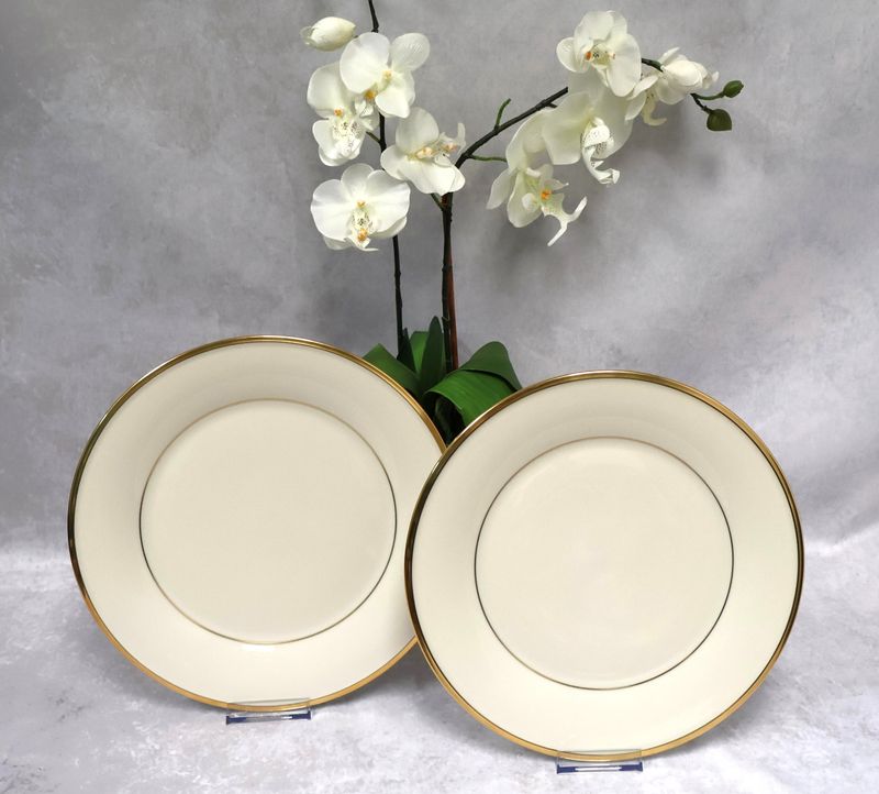 Lenox Eternal Millennium Edition Gold Trim Dinner Plates (Set of 2) Made in USA