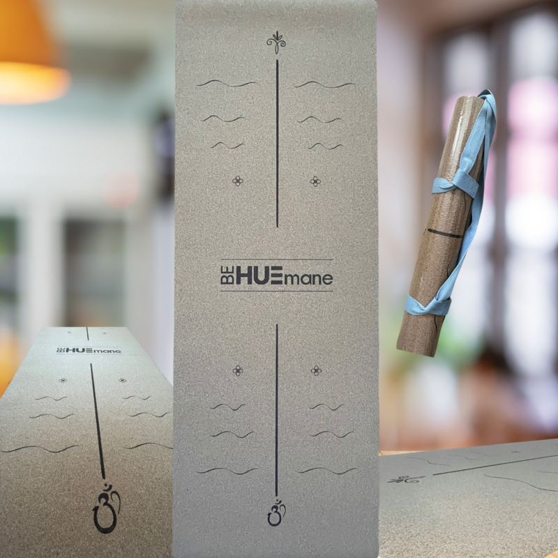 HUEmane Cork Yoga Mat &amp; Strap