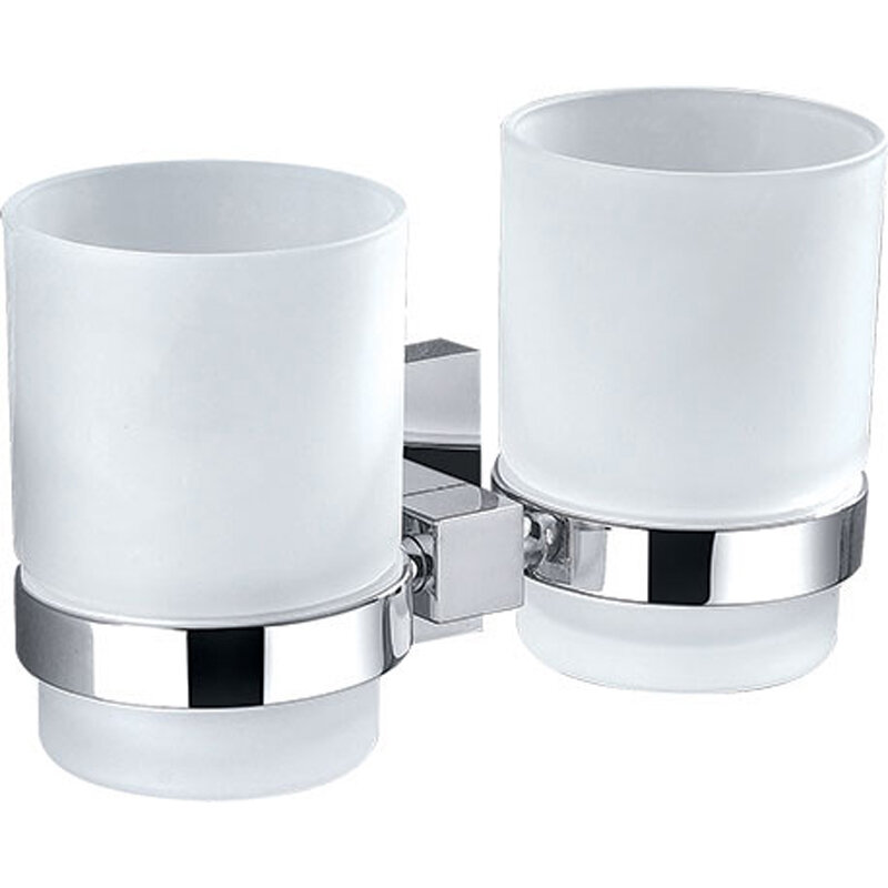 SARA CHROME DOUBLE TUMBLER HOLDER