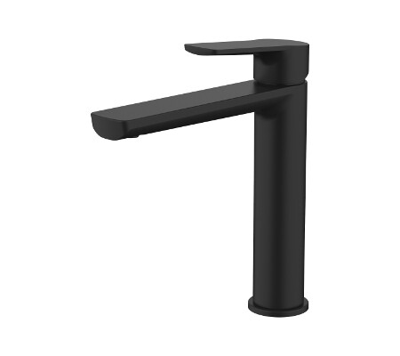 AKEMI MID RISE VESSEL BASIN MIXER BLACK