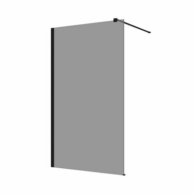 M-SERIES 860/960/1160 WALL FIXED PANEL – TINTED GLASS/BLACK FITTINGS