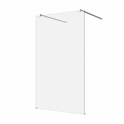 M-SERIES 1150 FREESTANDING PANEL – CLEAR GLASS/CHROME FITTINGS