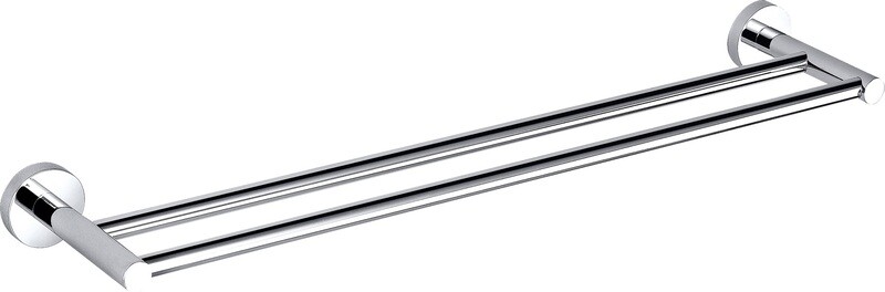 OPUS CHROME DOUBLE TOWEL RAIL 750