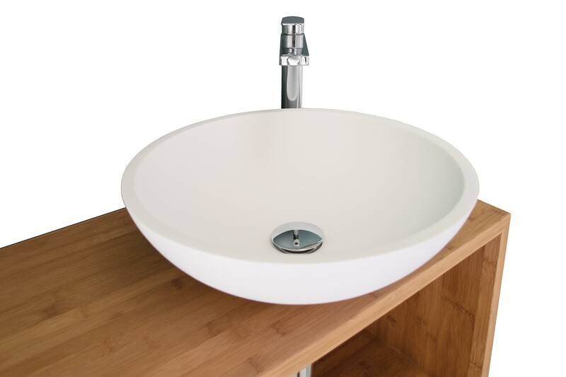 KARMA 405mm MATT/GLOSS WHITE ABOVE COUNTER BASIN
