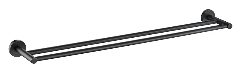 OPUS BLACK 750 DOUBLE TOWEL RAIL