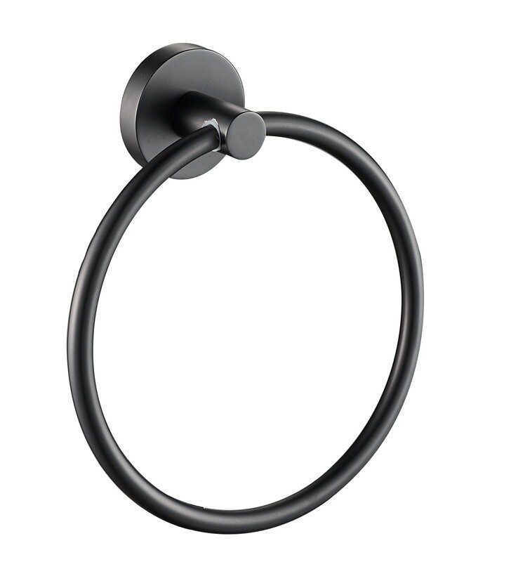 OPUS BLACK TOWEL RING