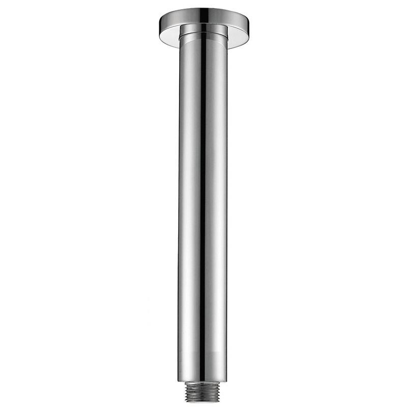 PRY001C ROUND VERTICAL 200 SHOWER ARM CHROME