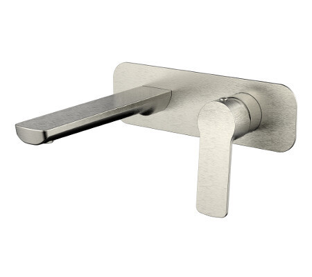 AKEMI WALL BASIN MIXER BRUSHED NICKLE