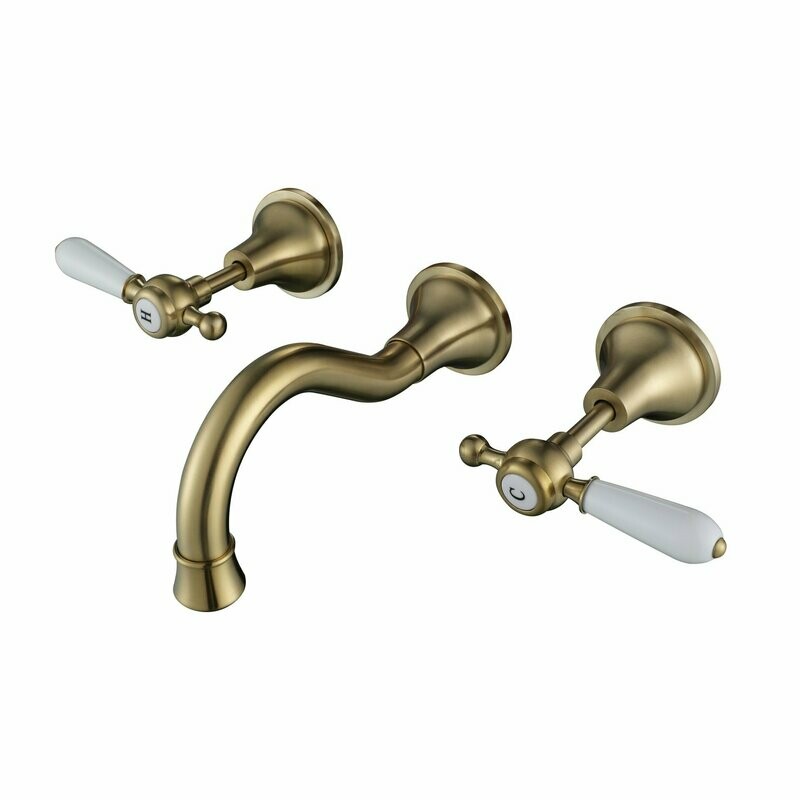 Bordeaux Wall Bath/Spa Set Brushed Bronze