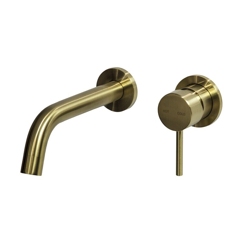 Cioso Wall Basin Mixer No Plate Pin Down Modern Brass