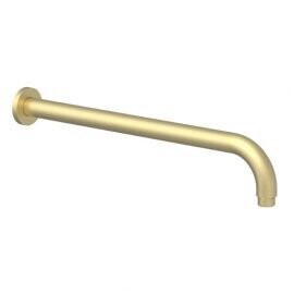 Akemi 400mm Wall Shower Arm Modern Brass
