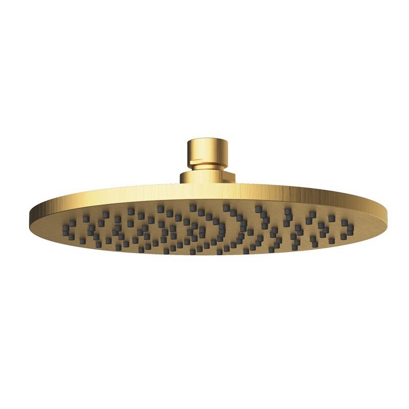 CORA ROUND BRASS SHOWER HEAD BG 200mm