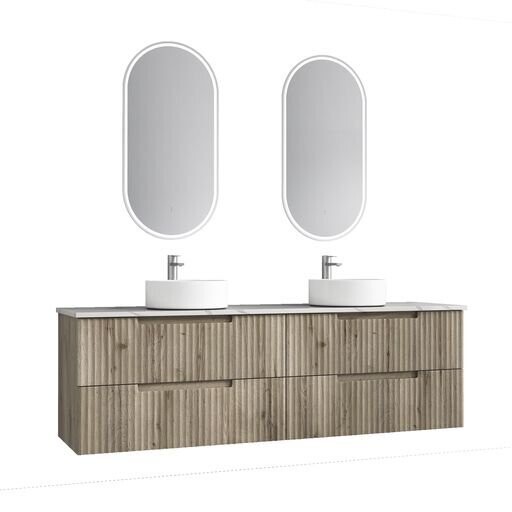DIAMOND COLLECTION TUSCANY 1800 DOUBLE BOWL WALL HUNG