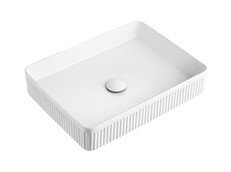 Rectangular Fluted Gloss White
