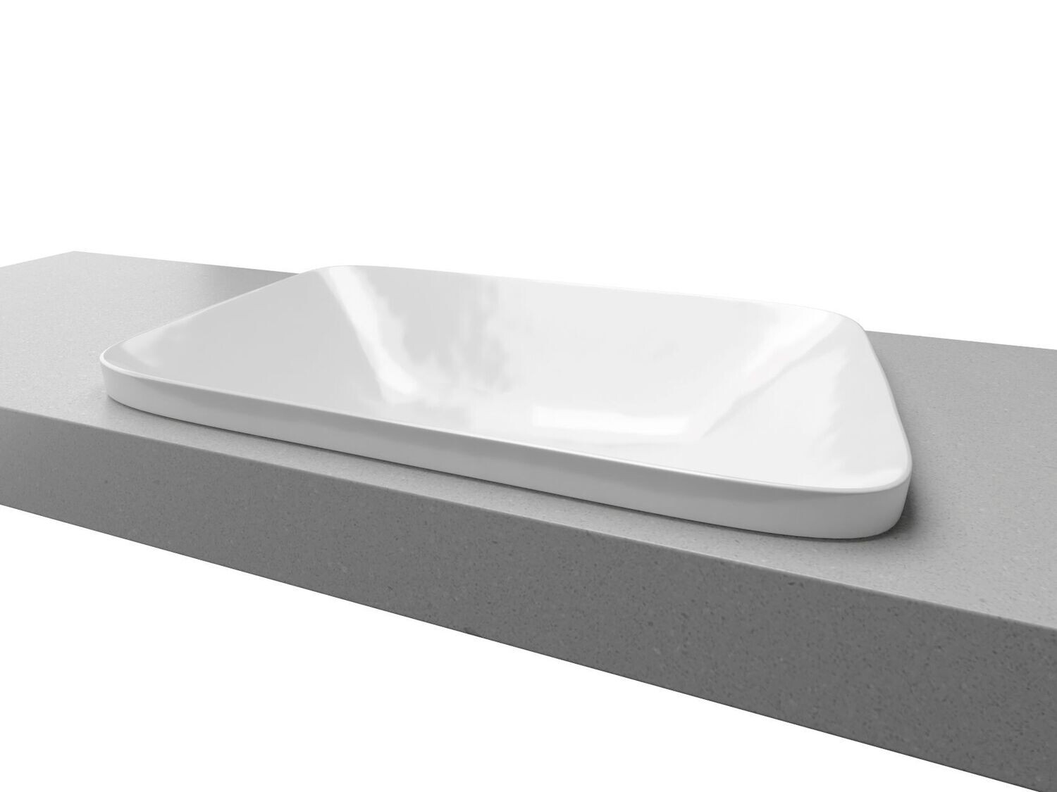 George Gloss or Matt White Semi Inset Basin