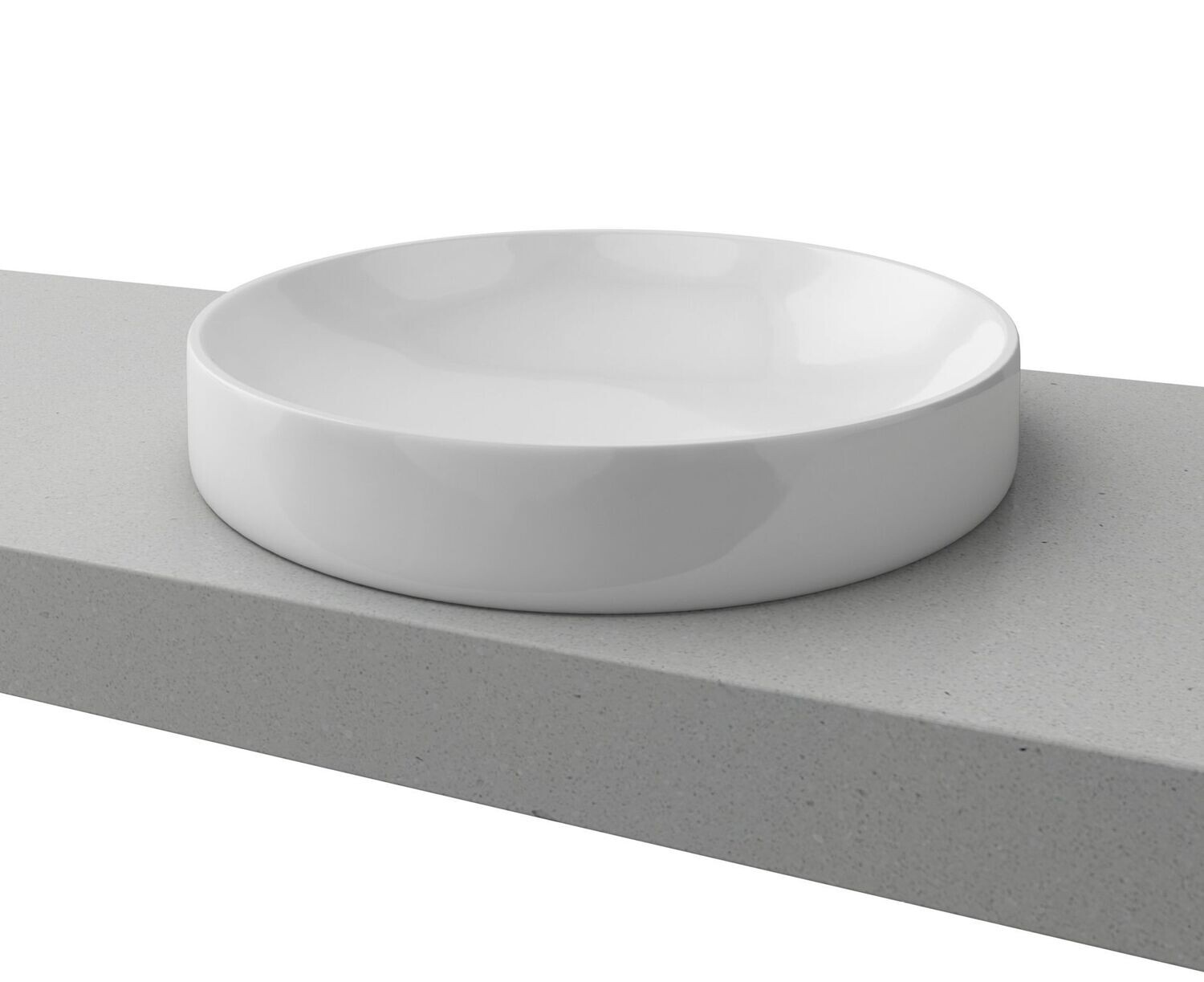 Radius White Gloss or Matt Semi Inset Basin