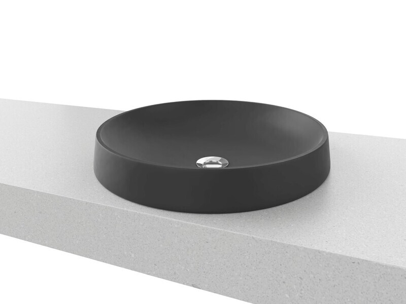 Radius Black Matt Semi Inset Basin