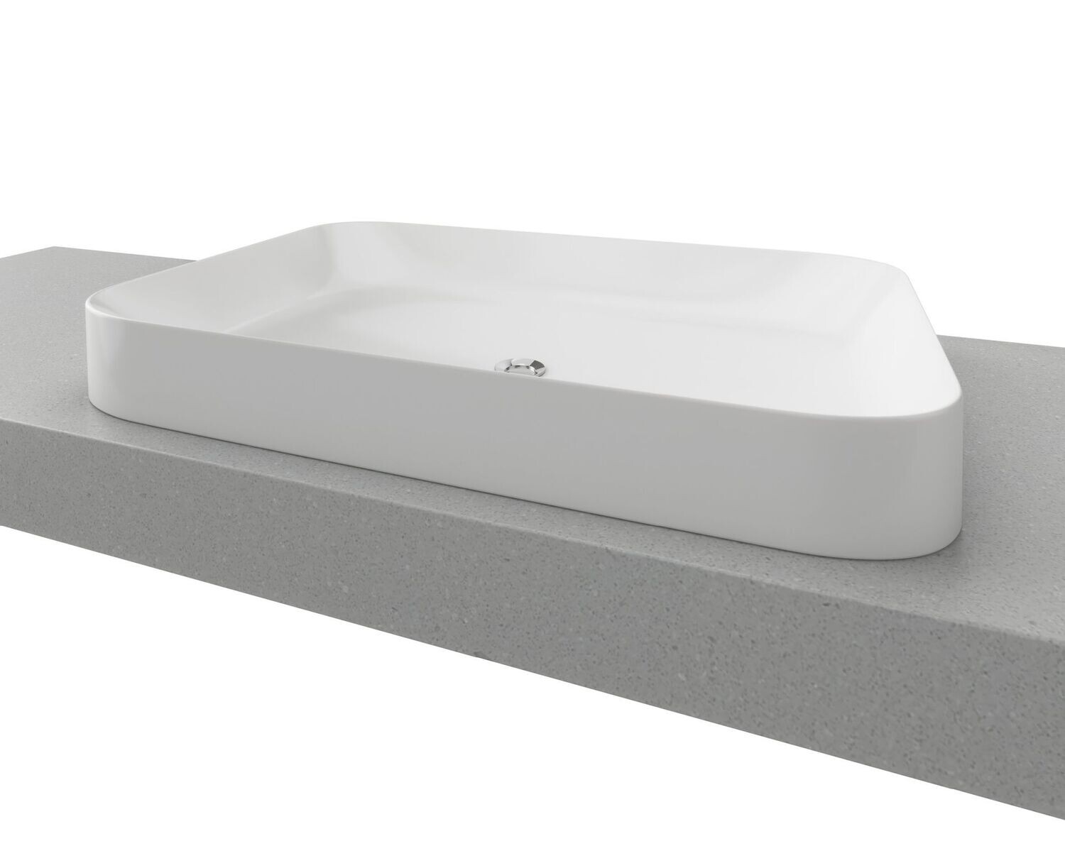 Rome Gloss White Semi Inset Basin