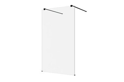 M-SERIES 1150 FREESTANDING PANEL – CLEAR GLASS/BLACK FITTINGS