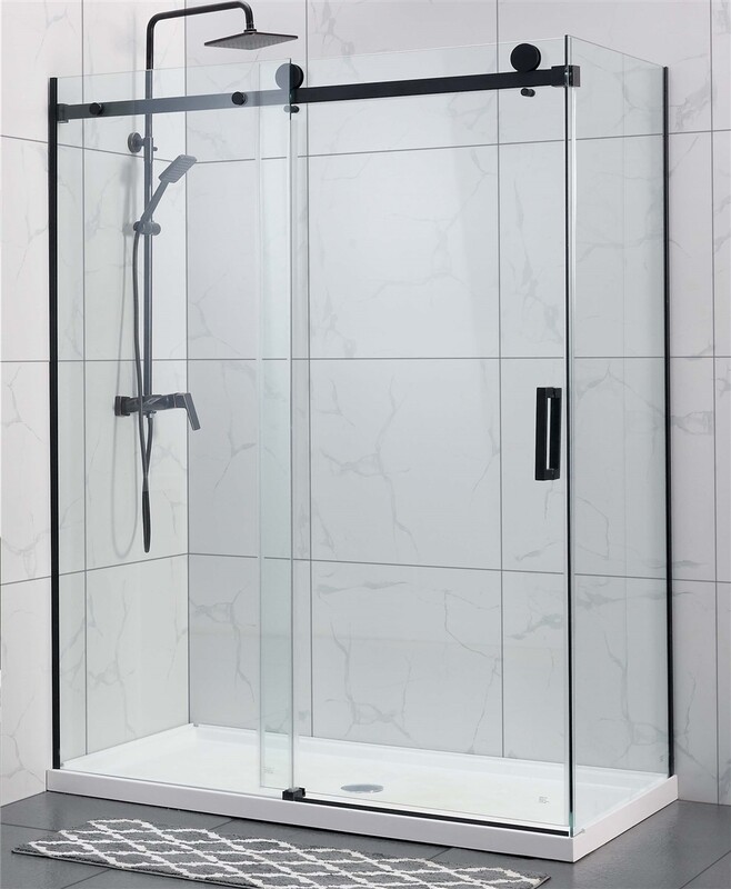 Calen CVP Flameless Slide Shower Screen Matte Black