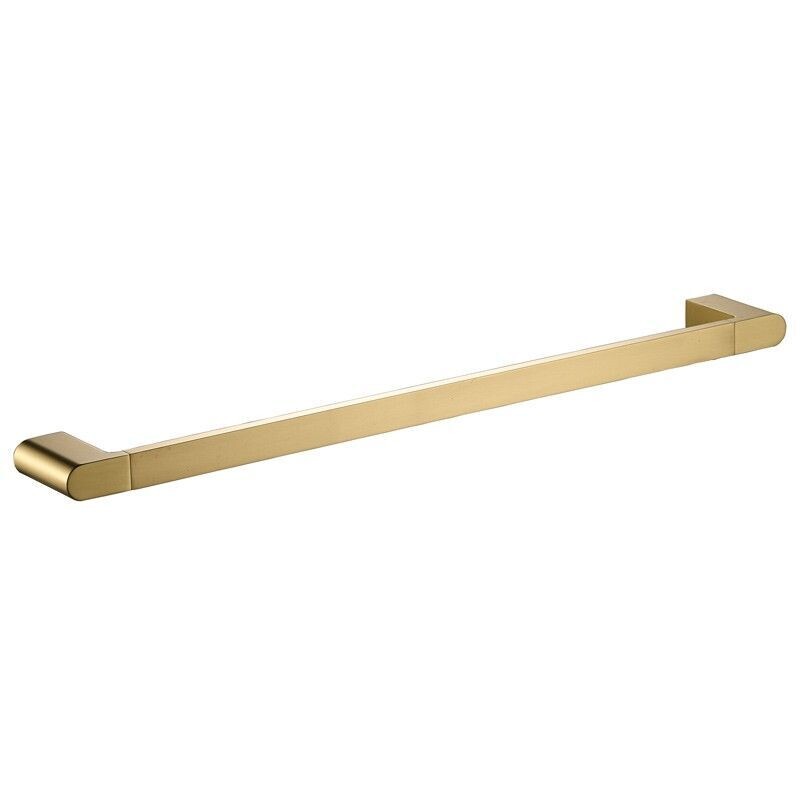 FLORES SINGLE TOWEL RAIL 600MM BRUSHED GOLD