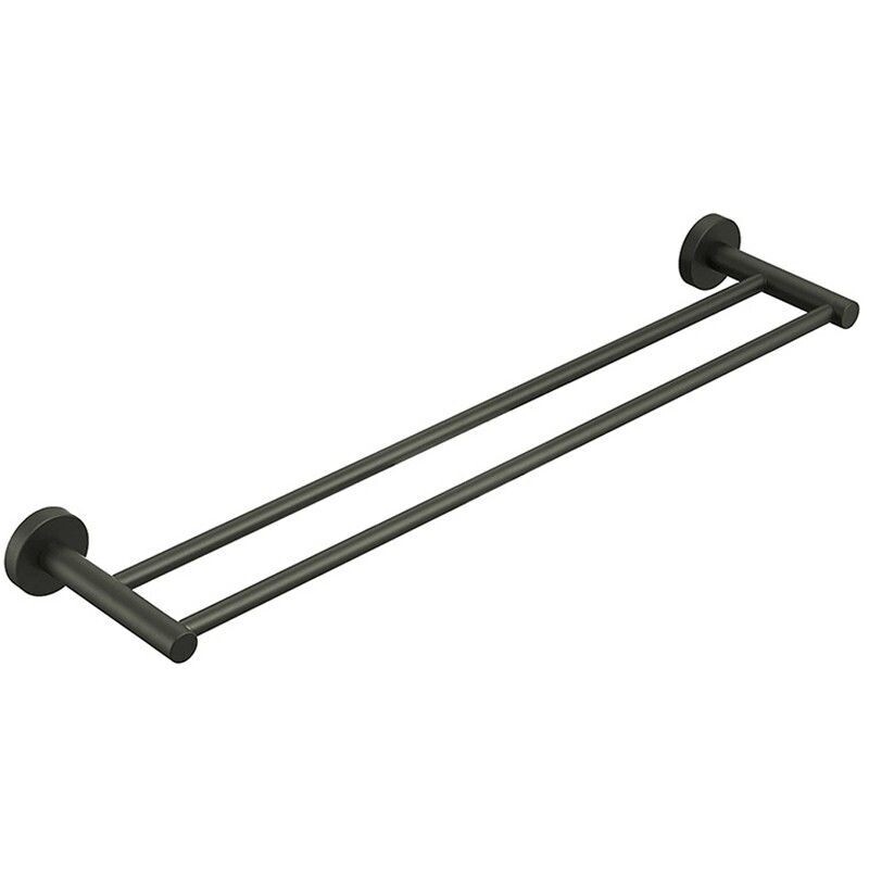 OTUS DOUBLE TOWEL RAIL GUN METAL 750