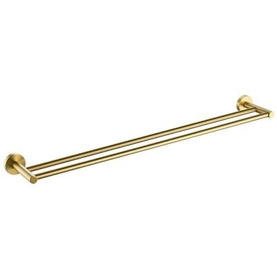 OPUS DOUBLE TOWEL RAIL BRUSHED GOLD 750