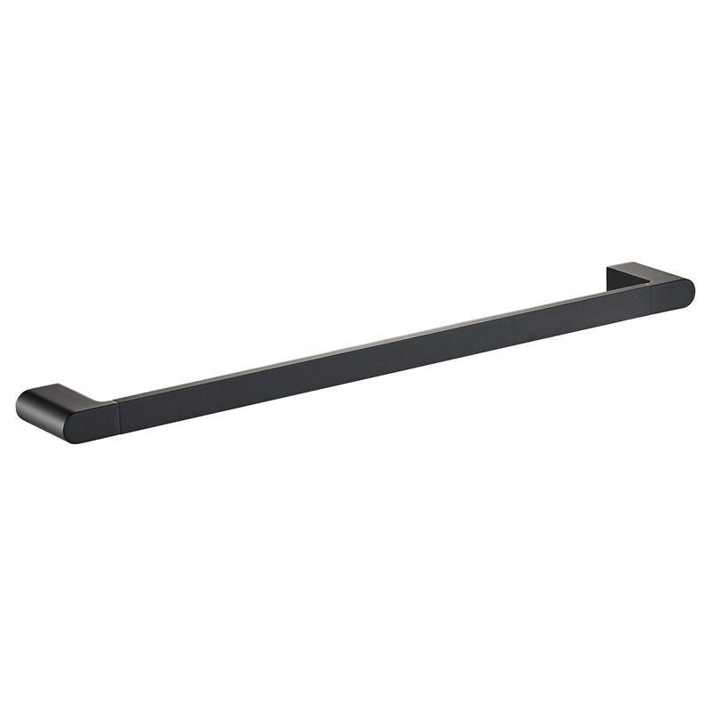 FLORES SINGLE TOWEL RAIL 800MM MATT BLACK