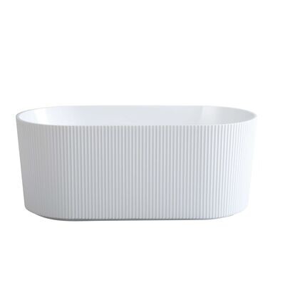 FLUTED OVAL FREESTANDING BATH MATTE OR GLOSS WHITE