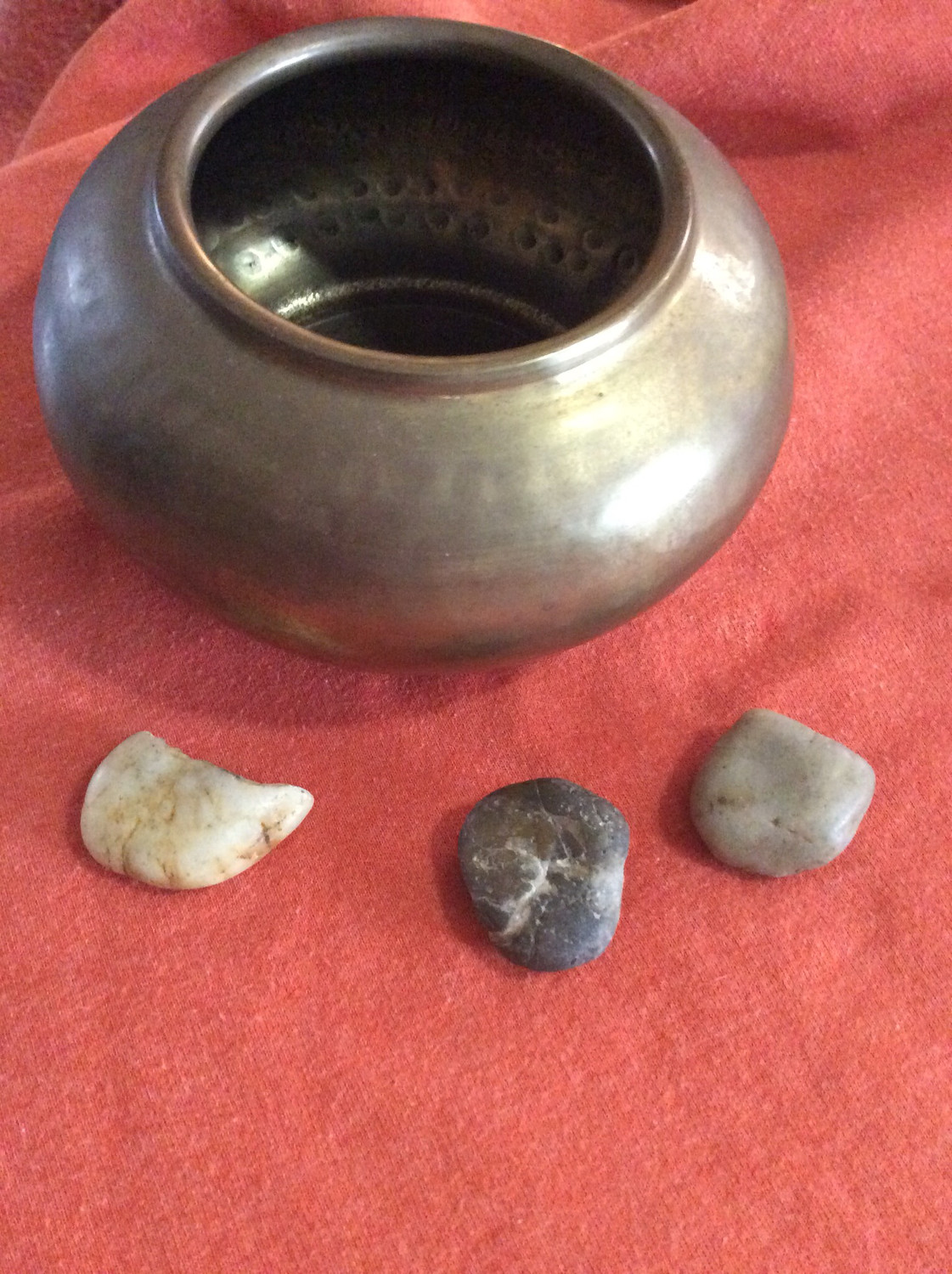 Brass Cauldron With Three Stones Powerful Energy Source Projects Upwards