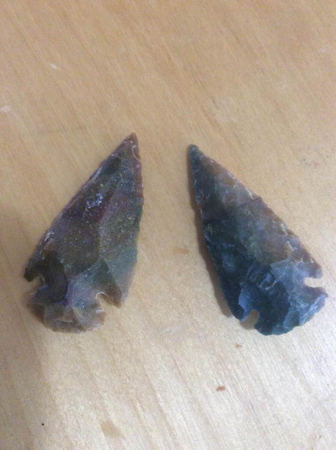 Pair Of Native American Indian Arrowhead Artifacts Enchanted To Align Thy Path With Excellence, Prosperity, Success, Victory