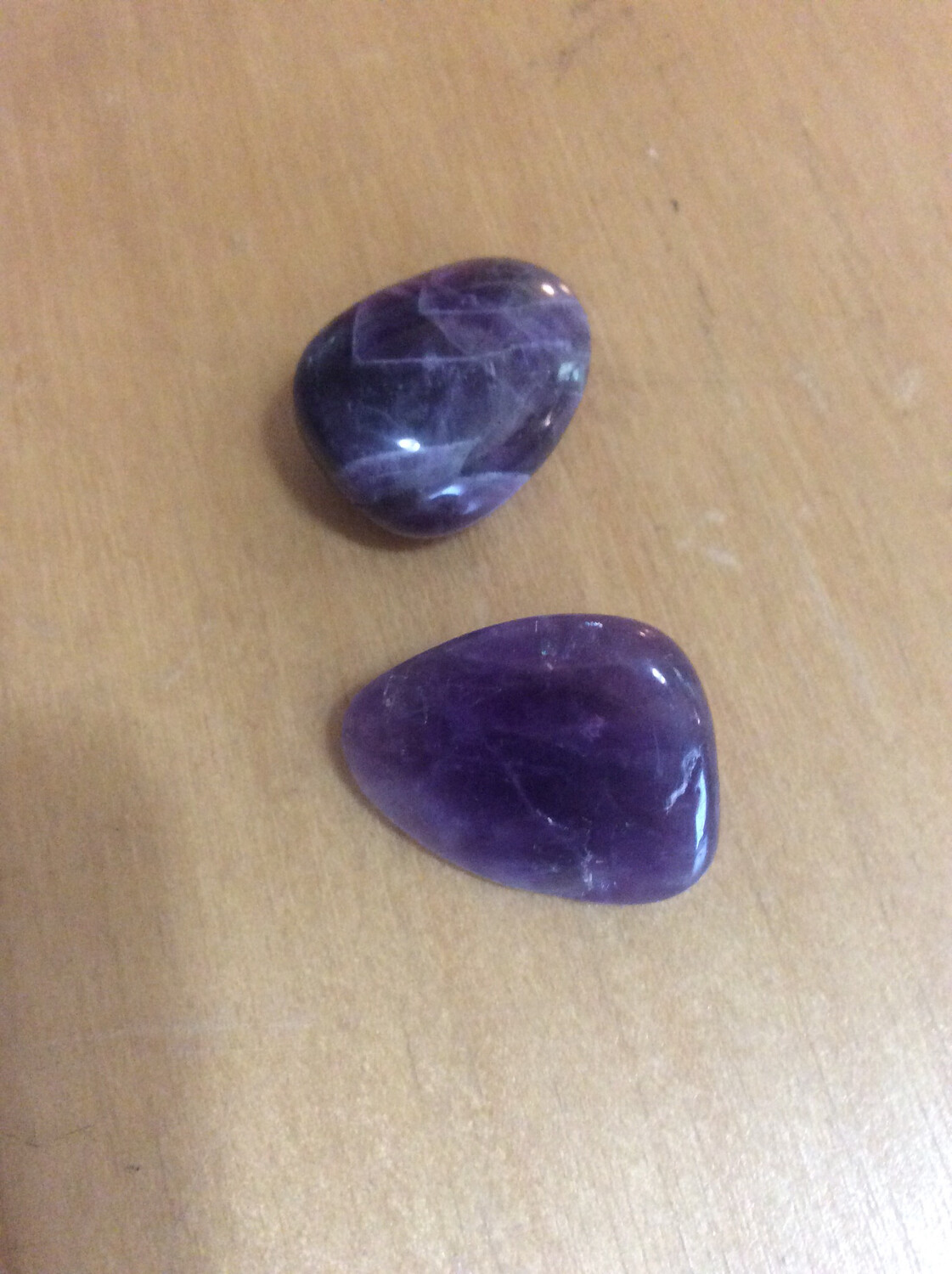Pair Of Powerful Amethyst Crystal Polished Stones, Spirit To Ascend Higher