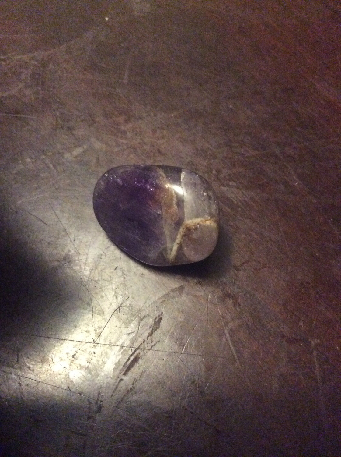 Small Amethyst And Clear Quartz Crystal Polished Stone Pure Powerful Etheric And Esoteric Energy Source