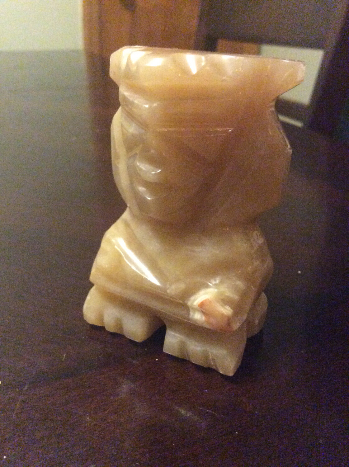 Small Marble Statue Protective Spirit Watch Over Thee, Thy Home And Thy Loved Ones