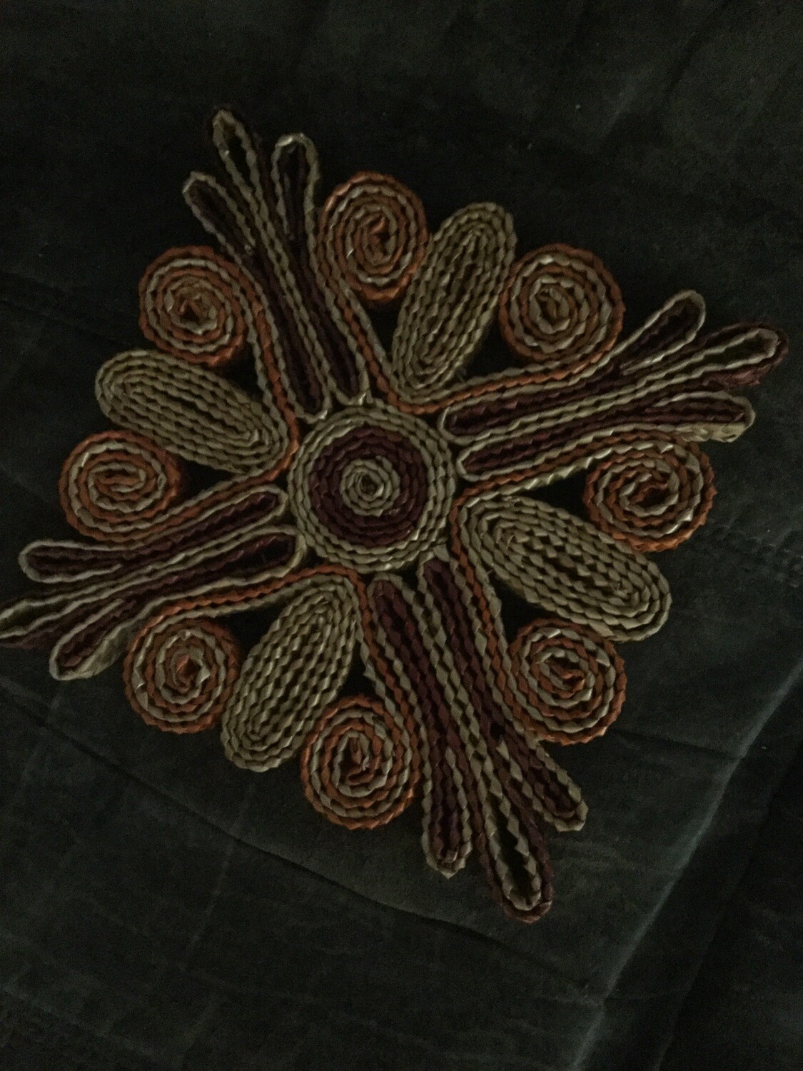 Wicker trivet anoint atmosphere to perceive Divine Messages, Prophecies, intuition, insight, guidance