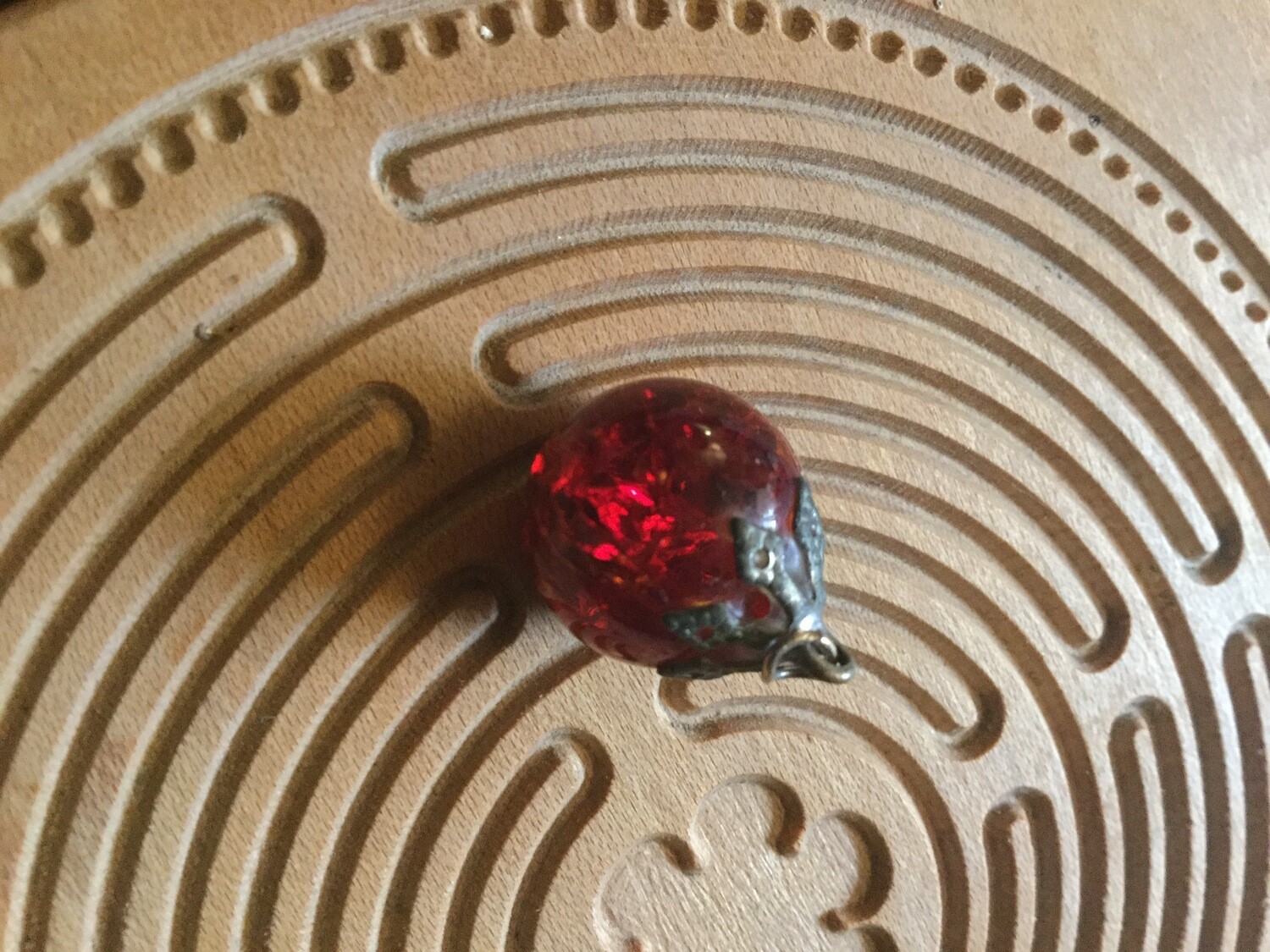 Small glass bead charm Anointing of mind and body energy
