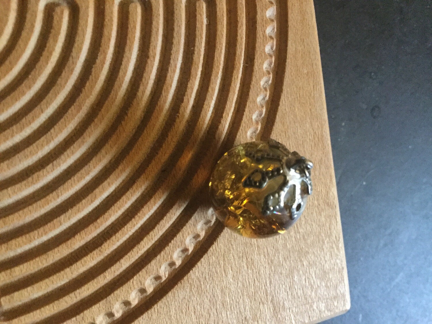 Small glass bead charm Anointing of wisdom, insight, inspires creativity, answers and solutions