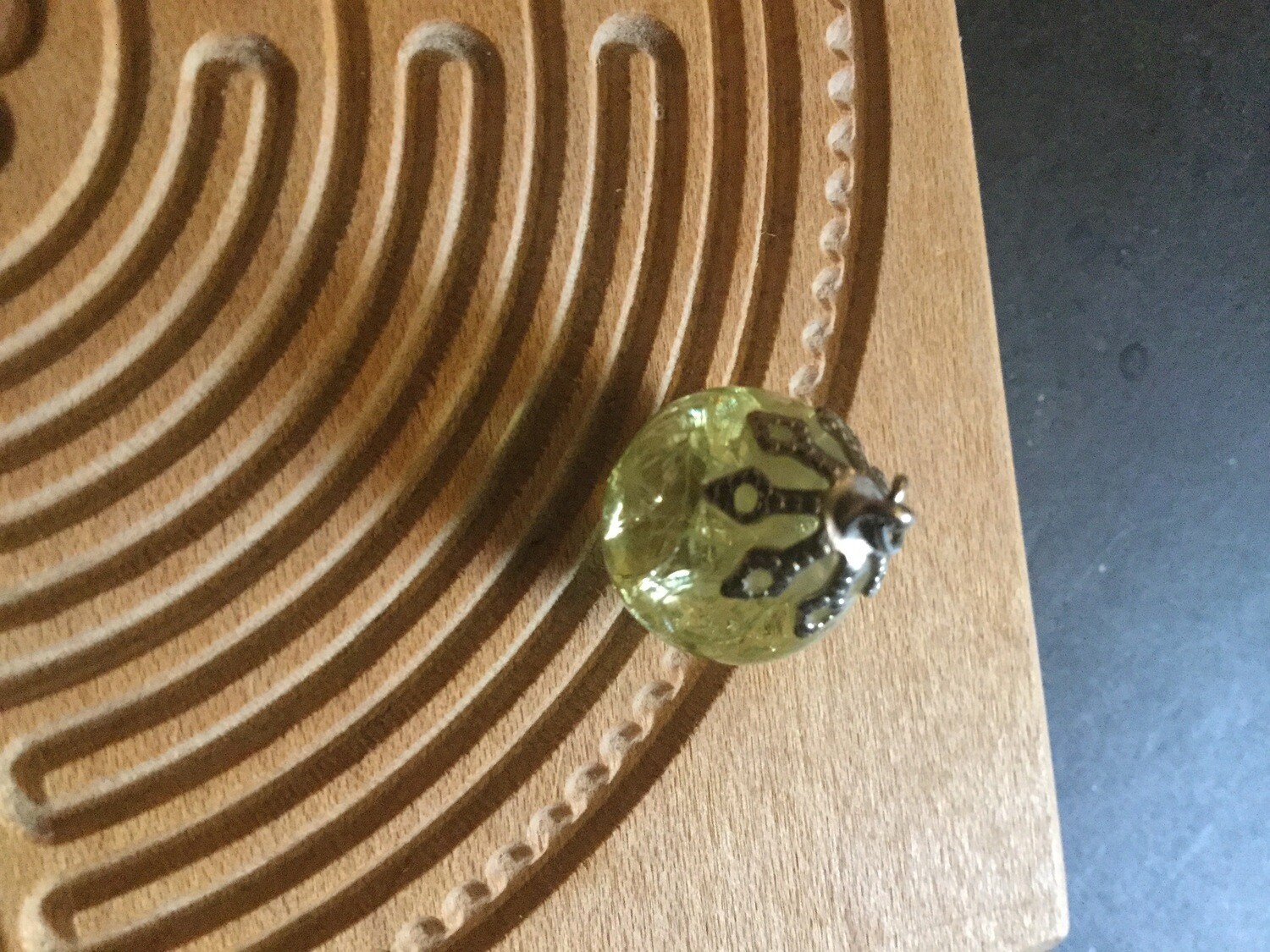 Small glass bead charm Anointing to elevate and improve emotional state, inspires joy, happiness, of self and others